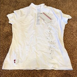 Elegant White Embellished Women's Tattini show Top